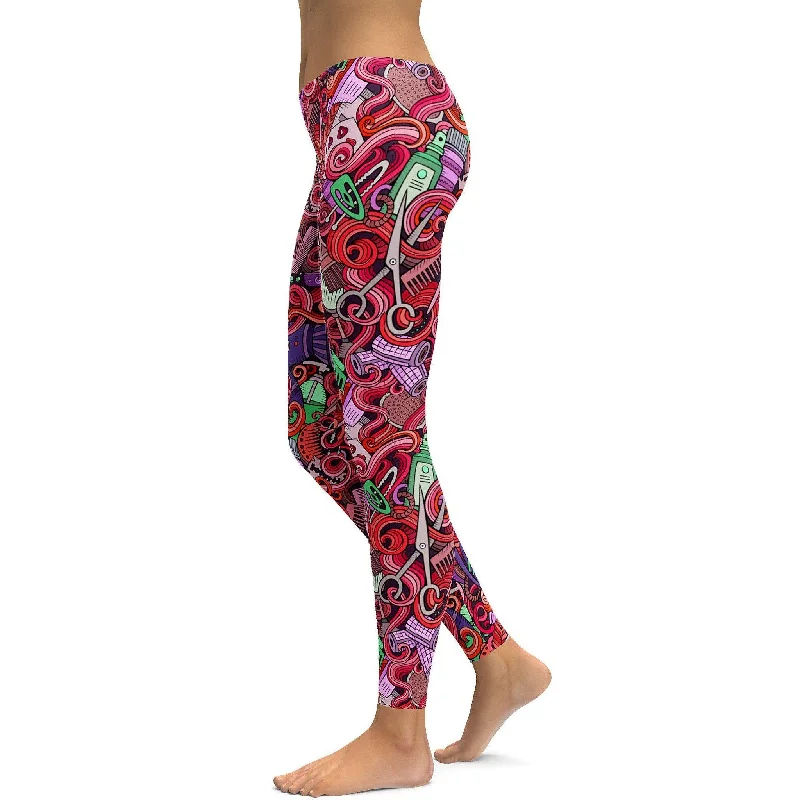 Pink Hairdresser Leggings performance performance