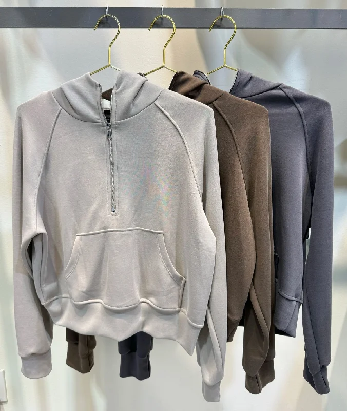 Elaine Scuba Zip Up Hoodie Cool Women's Distressed Cool Women's Distressed