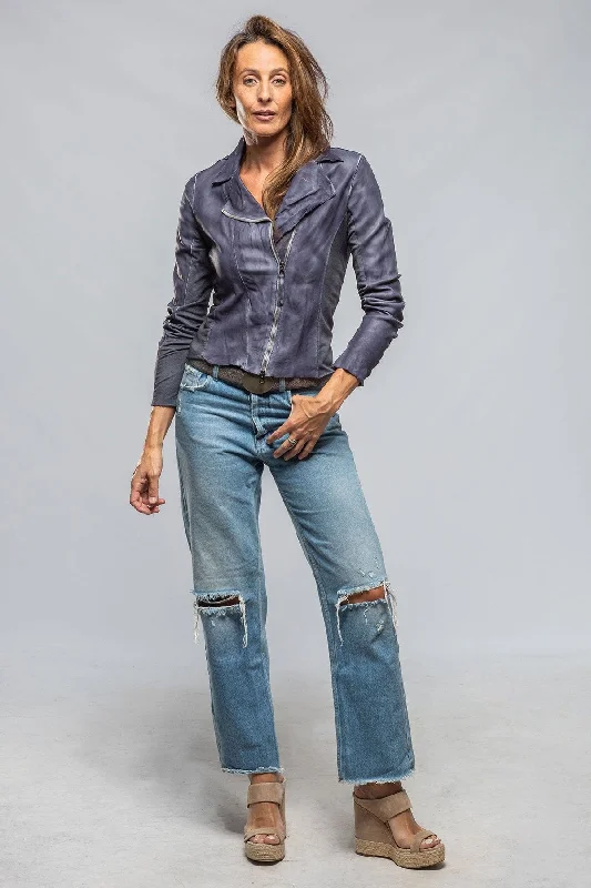 Natalia Lightweight Leather Jacket In Deep Blue British Gentlewoman Style British Gentlewoman Style Natalia Lightweight Leather Jacket In Deep Blue British Gentlewoman Style British Gentlewoman Style