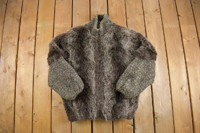 Vintage 1980s Grandessa Faux Fur Coat Sleek Women's Metallic Sleek Women's Metallic Vintage 1980s Grandessa Faux Fur Coat Sleek Women's Metallic Sleek Women's Metallic