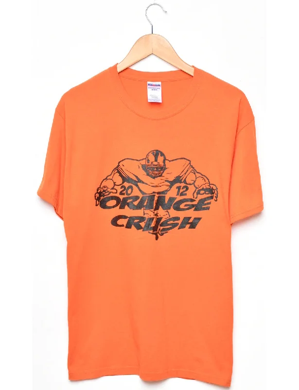 Orange Crush Printed T-shirt - L Youthful Women's Pop Youthful Women's Pop