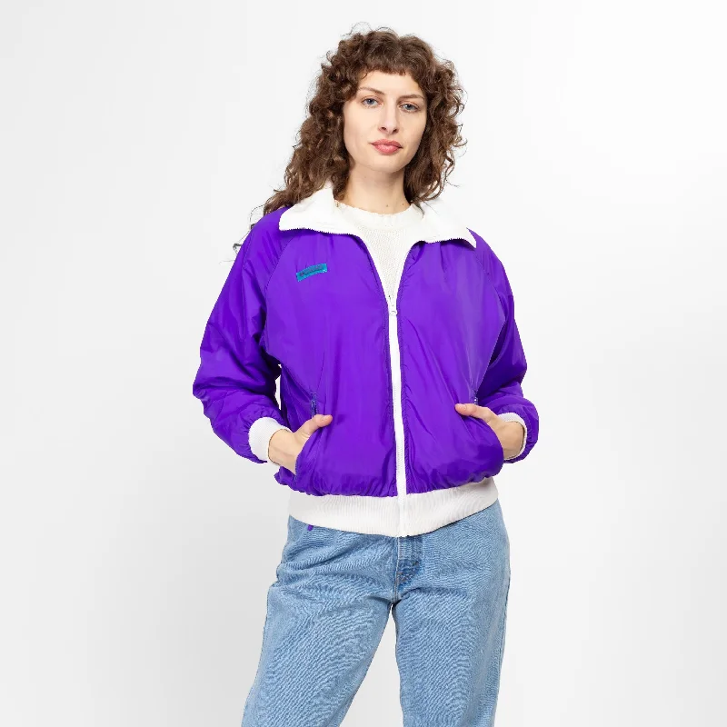 Medium 90s Columbia Reversible Purple & White Puffer Windbreaker Earthy Women's  Earthy Women's 