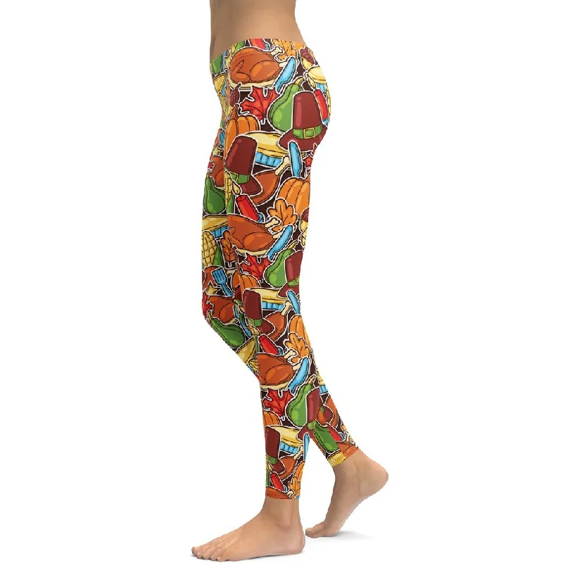 Thanksgiving Celebration Leggings Streetwear Style for  Streetwear Style for 