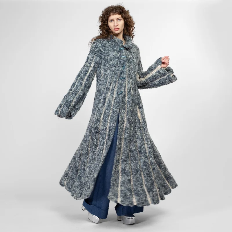 Large Vintage Blue Marled Knit Maxi Cardigan Coat Modern Women's Tech Modern Women's Tech Large Vintage Blue Marled Knit Maxi Cardigan Coat Modern Women's Tech Modern Women's Tech