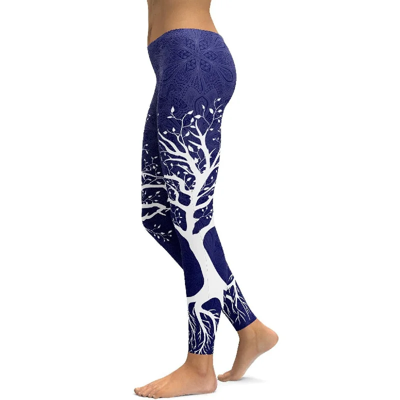 Navy Blue Tree of Life Leggings Confident Women's High - fashion Confident Women's High - fashion Navy Blue Tree of Life Leggings Confident Women's High - fashion Confident Women's High - fashion