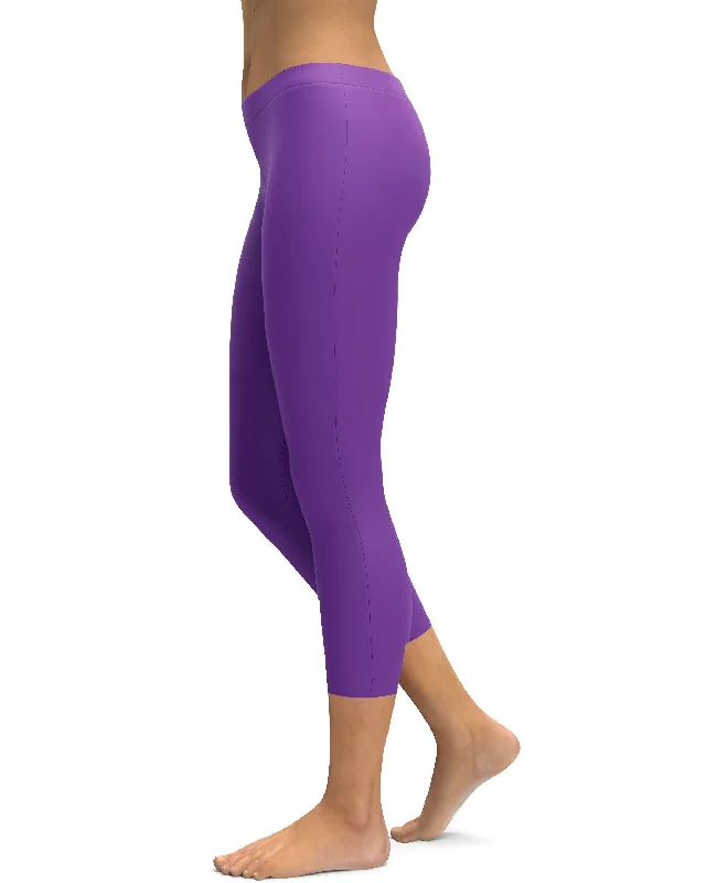 Solid Lavender Capris Sophisticated Women's  Sophisticated Women's 