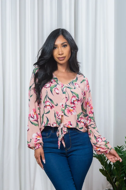 Long Sleeve Floral Print Button Down Top (185424) Streetwear Style for Streetwear Style for Long Sleeve Floral Print Button Down Top (185424) Streetwear Style for Streetwear Style for