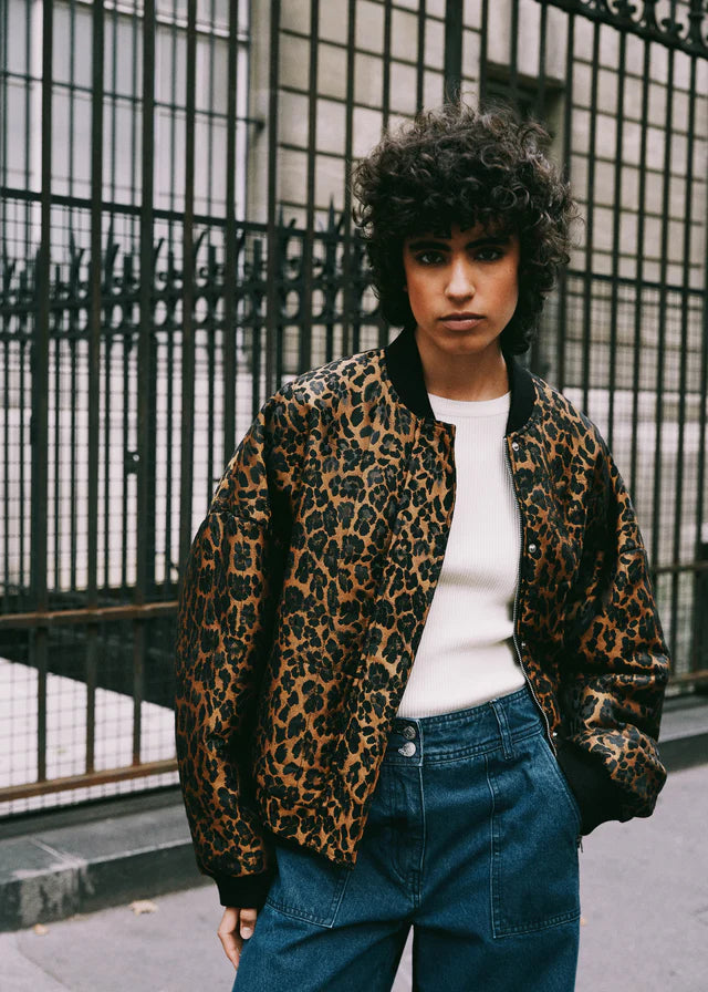 RITA BOMBER JACKET (LEOPARD) Athletic Women's High -  Athletic Women's High - 