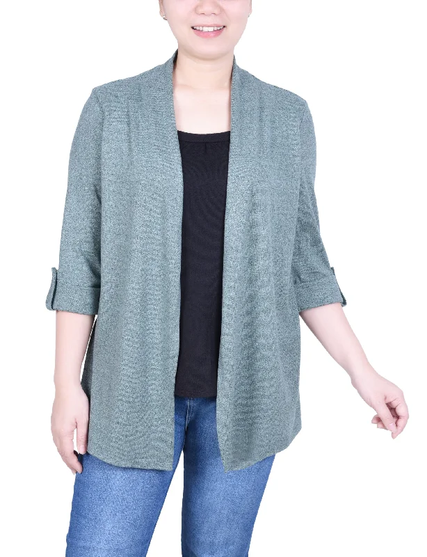 Petite 3/4 Sleeve Two In One Top Vacation Vacation