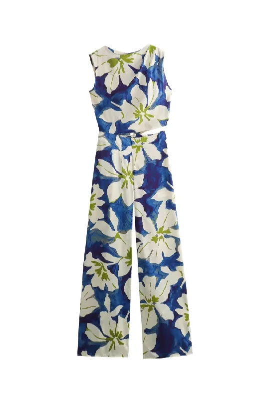 'Charlotte' Sleeveless Floral Jumpsuit Athletic Women's High - Athletic Women's High - 'Charlotte' Sleeveless Floral Jumpsuit Athletic Women's High - Athletic Women's High -
