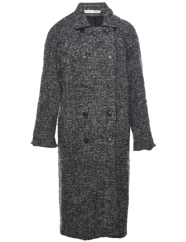 Double Breasted Wool Coat - L Laid - back Women's Style Laid - back Women's Style