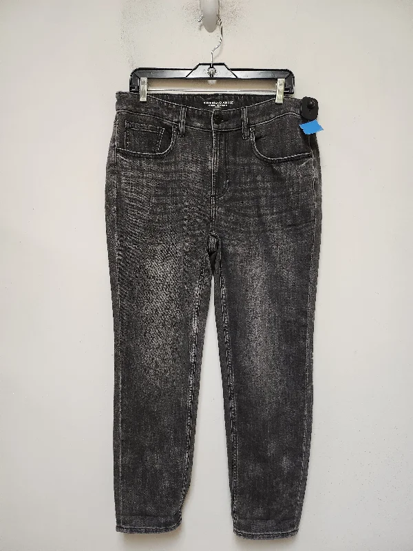 Jeans Straight By Chicos In Black Denim, Size: 8 Gym Gym