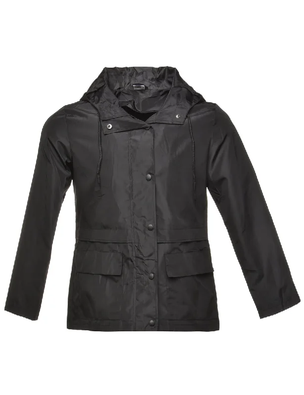 Black Hooded Jacket - S Sleek Women's  Sleek Women's 