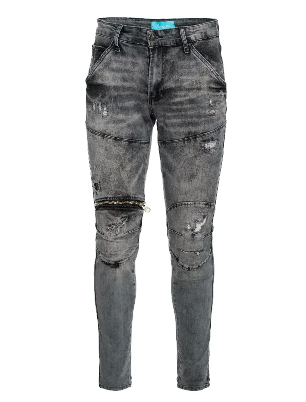 Steel Vintage Zip Knee Skinny Jean (7572) Modern Women's Tech Modern Women's Tech