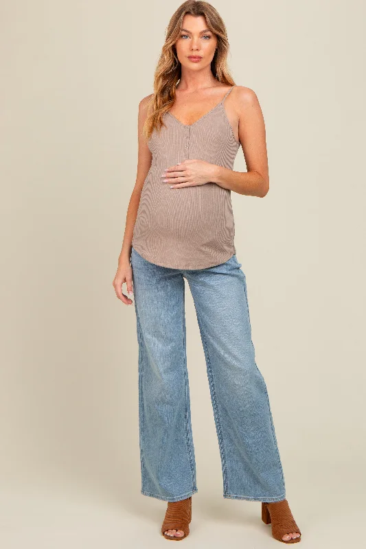 Light Blue Bootcut Maternity Jeans European European