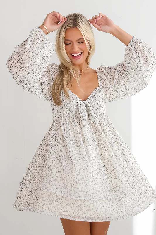 FINAL SALE - Completely Charismatic Ivory Floral Mini Dress Trendy Women's Oversized Trendy Women's Oversized FINAL SALE - Completely Charismatic Ivory Floral Mini Dress Trendy Women's Oversized Trendy Women's Oversized