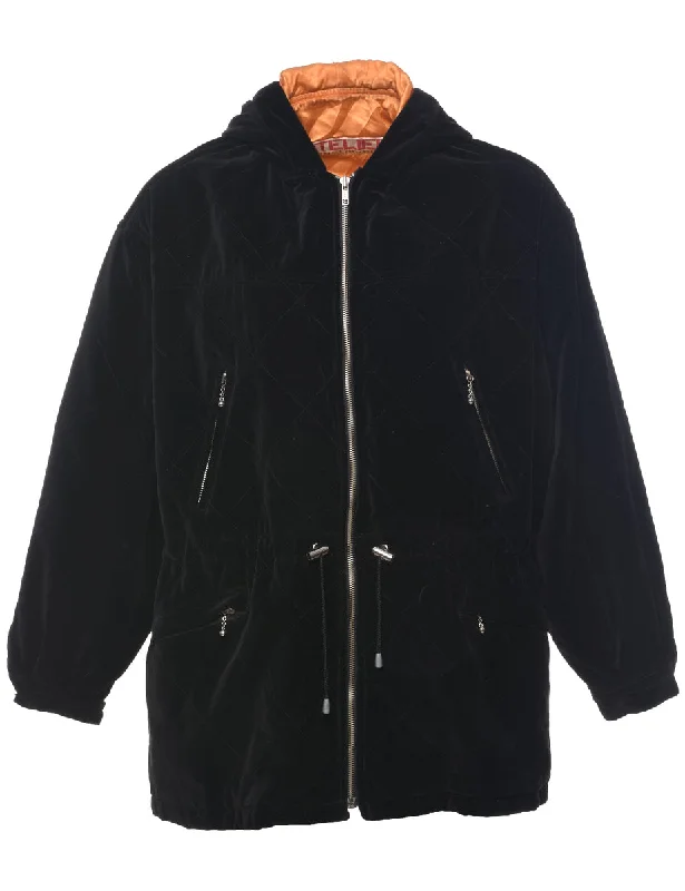 Velvet Black Coat - XL Contemporary  Contemporary 