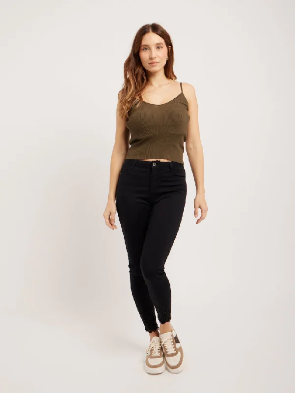 Jean mid waist noir Bohemian Women's Free Bohemian Women's Free