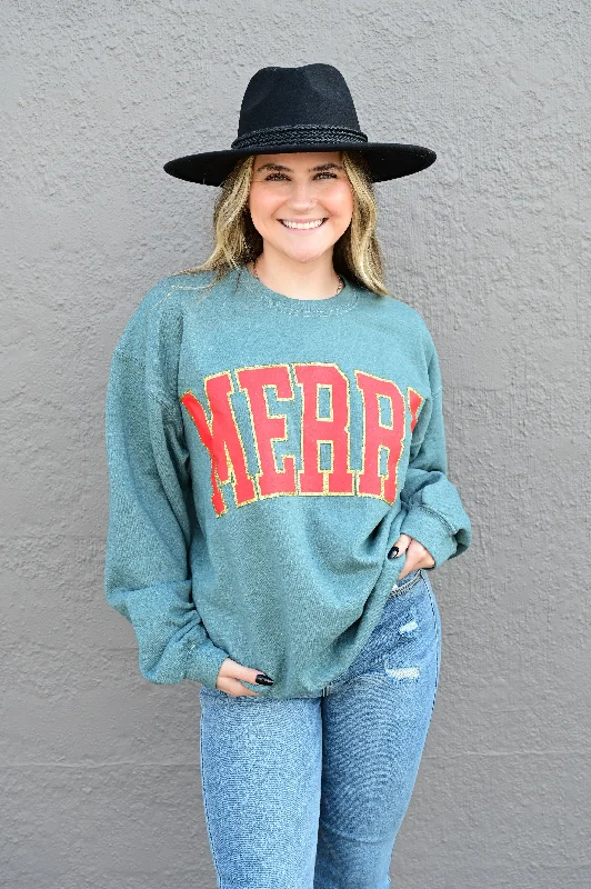 Glitter Merry Graphic Sweatshirt S-XL Refined Women's Classic Refined Women's Classic Glitter Merry Graphic Sweatshirt S-XL Refined Women's Classic Refined Women's Classic