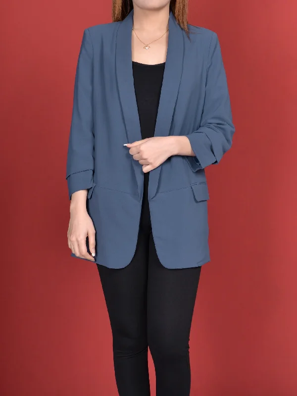 Pleated Sleeved Coat Refined Women's Classic  Refined Women's Classic 