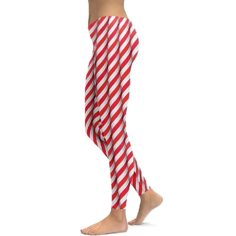 Real Candy Cane Leggings Modern Women's  Modern Women's 