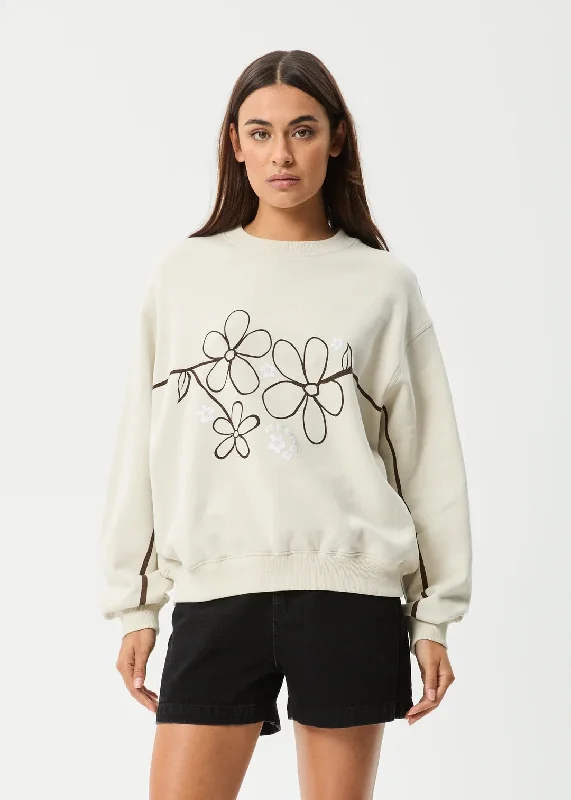 Tranquil Recycled Crew - Moonbeam Cool Women's Distressed
