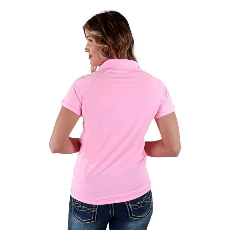 Cowgirl Tuff Western Shirt Womens S/S Zip Lightweight Bubblegum 100575 Tough Women's Military - inspired Cowgirl Tuff Western Shirt Womens S/S Zip Lightweight Bubblegum 100575 Tough Women's Military - inspired