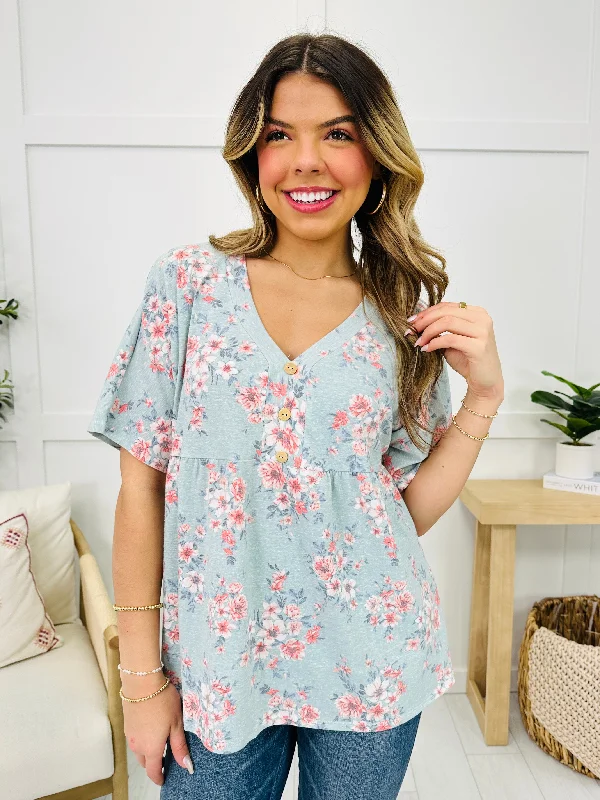 Petal Poetry Top In Mint Minimalist Women's Casual Minimalist Women's Casual