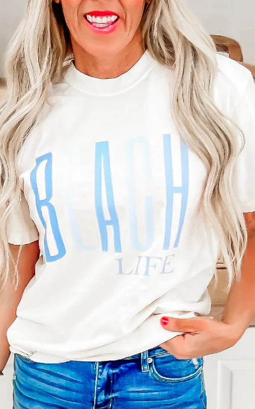 Beach Life Garment Dyed Graphic T-shirt* Dapper Women's Bow - adorned Dapper Women's Bow - adorned