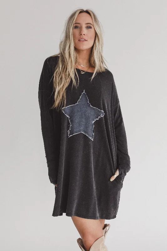 Sonora Star Patch Dress - Blue Sporty Women's Tennis