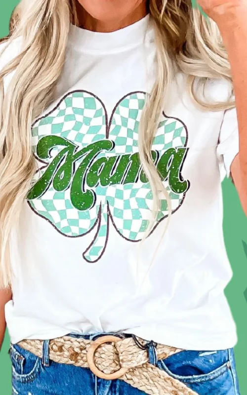 Lucky Mama Garment Dyed Graphic T-shirt Practical Women's Quick - dry Practical Women's Quick - dry Lucky Mama Garment Dyed Graphic T-shirt Practical Women's Quick - dry Practical Women's Quick - dry