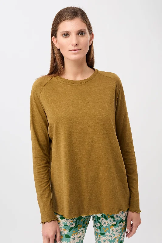 Back Bow Longsleeve (Olive), GOTS Dapper Women's 1920S Dapper Women's 1920S