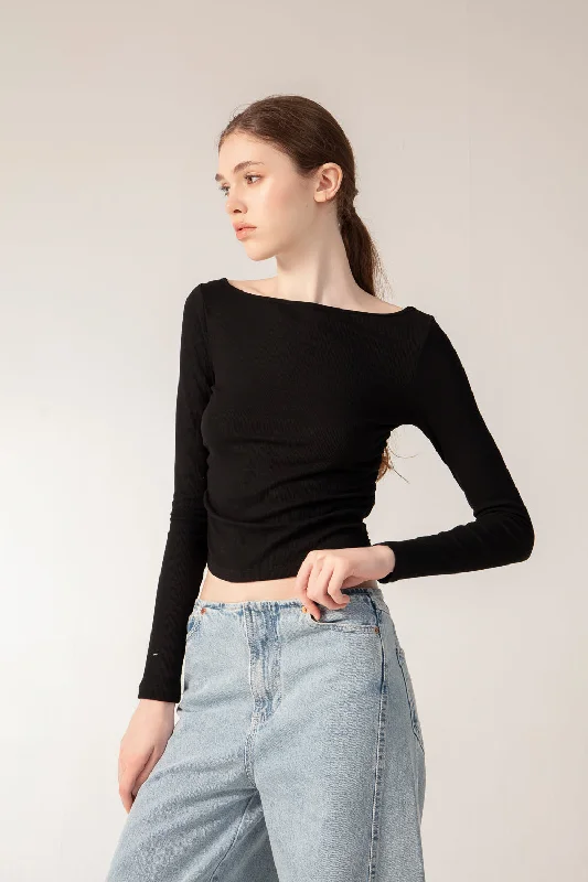 BRIE Top - Black Sophisticated Women's 
