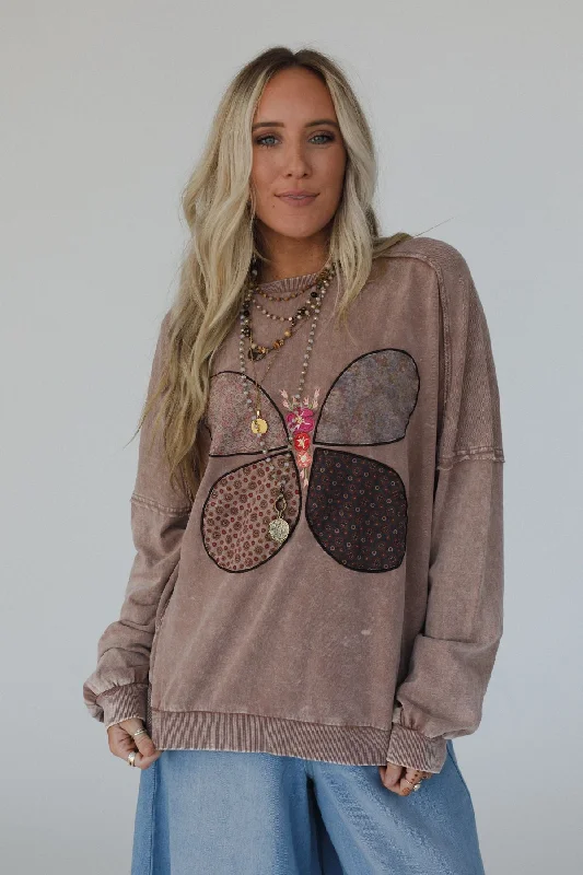 Flutterby Pullover Top - Mocha Confident Women's Power