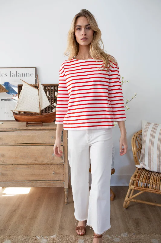 Long Sleeve Mariner - Red/White French