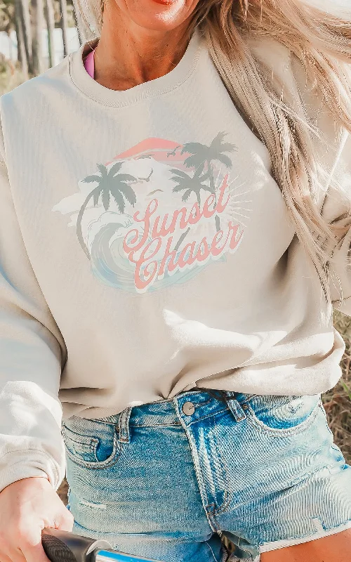 Sunset Chaser Graphic Crewneck Sweatshirt Street Street