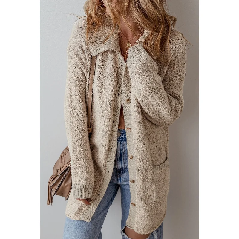 Ada Button Up Pocket Cardigan Scandinavian Scandinavian