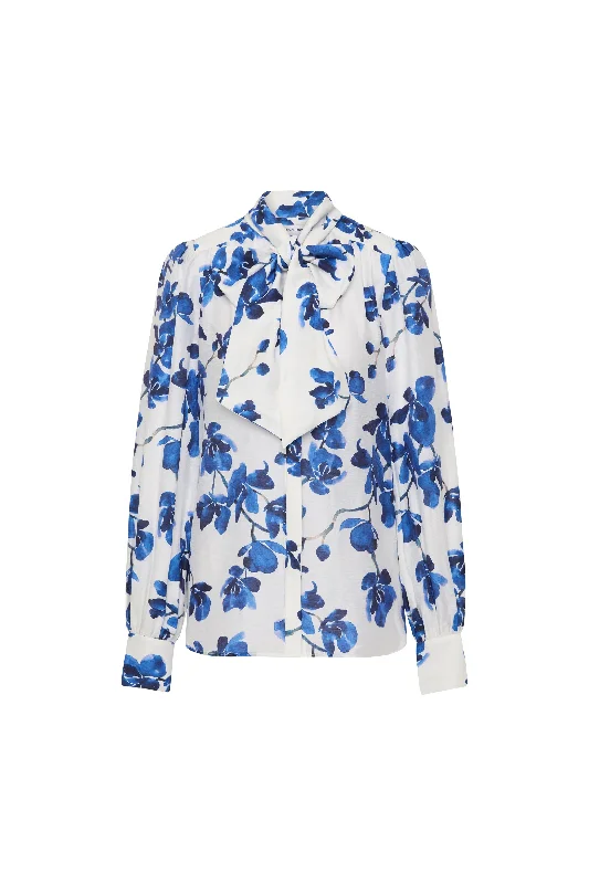 Orchid Blues Blouse Refined Women's Hand - crafted