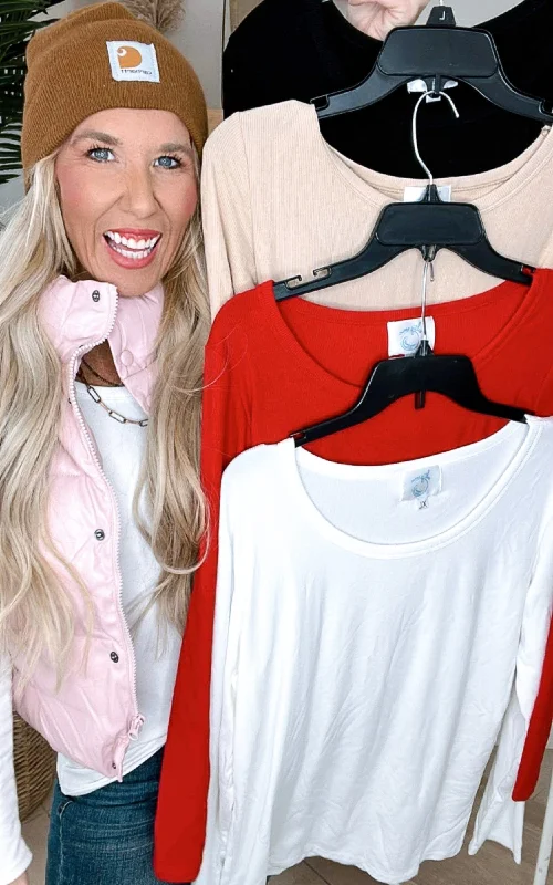 SALTY WAVE Hold Tight Long Sleeve Tops- Basics* Laid - back Women's Vibe Laid - back Women's Vibe SALTY WAVE Hold Tight Long Sleeve Tops- Basics* Laid - back Women's Vibe Laid - back Women's Vibe