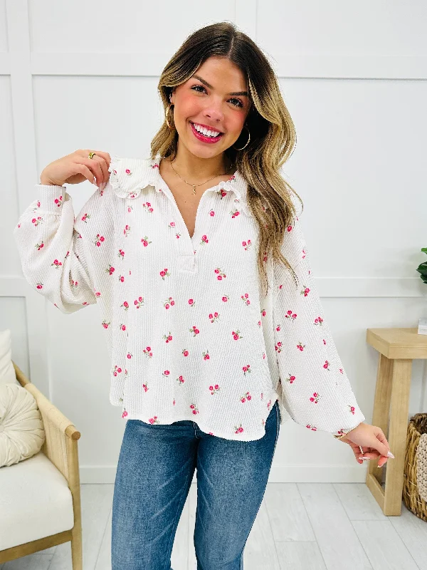 Rosy Whispers Top In Pink Gym