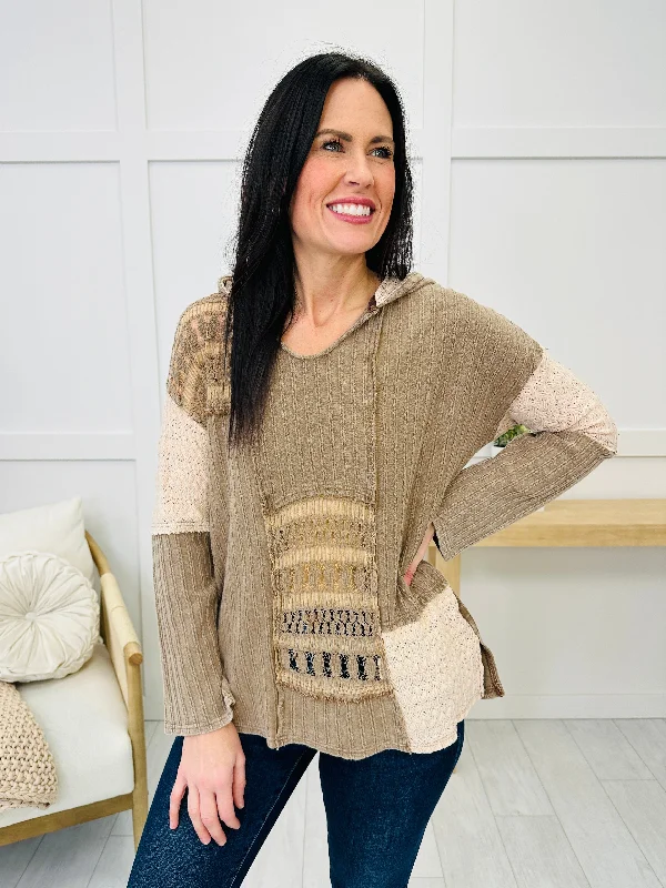 Stitched Together Sweater In Brown Street