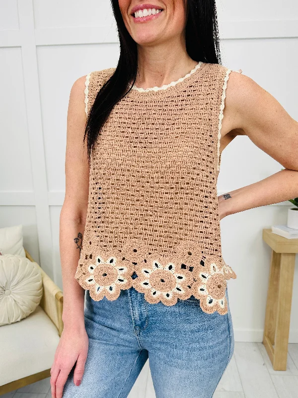 Sandy Shores Tank Top In Mocha Bold Women's Statement