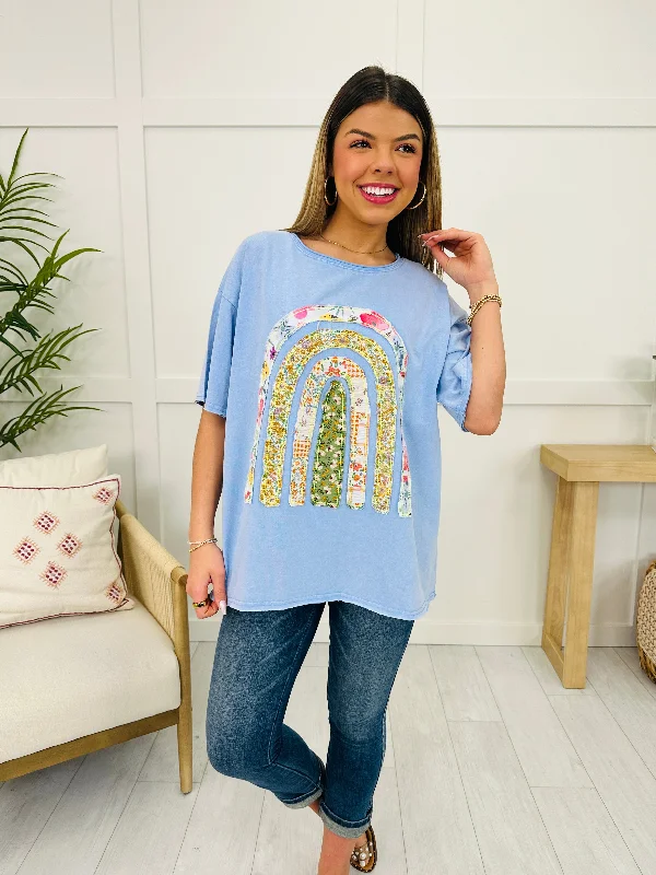 Chasing Rainbows Top In Peri Blue Sporty Women's Tennis Sporty Women's Tennis