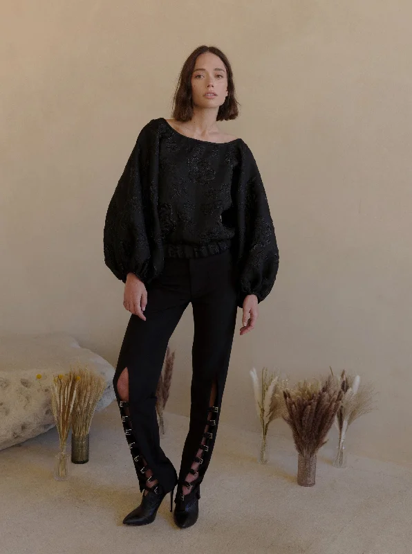 All Black Good Luck Top Relaxed Women's Beachy