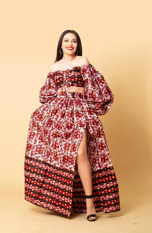 Aisha Ankara Crop Top | African Print Relaxed Women's 