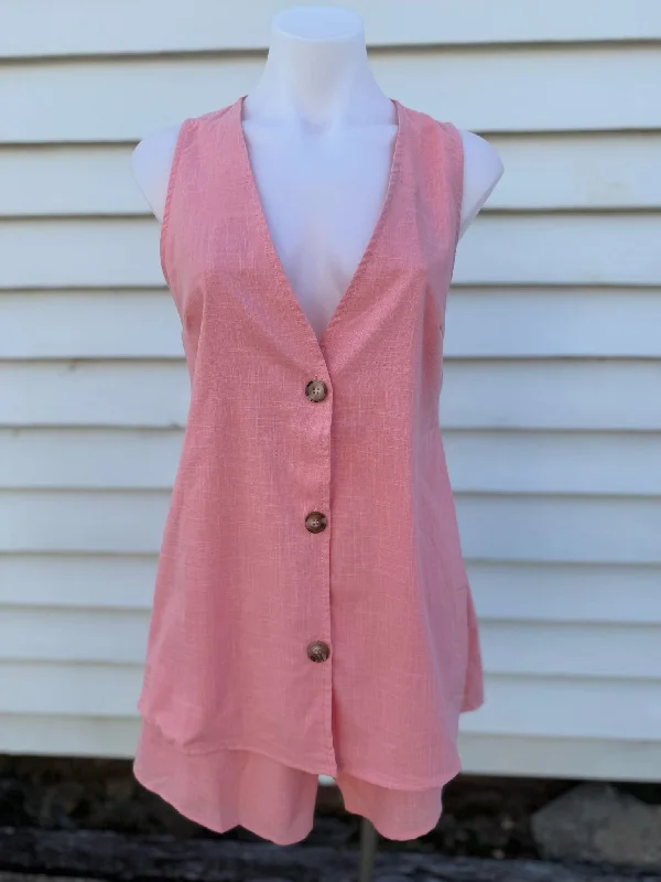 By Frankie Pink Peach two piece set Streetwear Style for  Streetwear Style for 