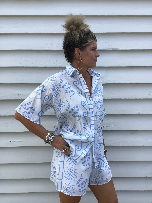 Snake and sun set by Frankie Athletic Women's 