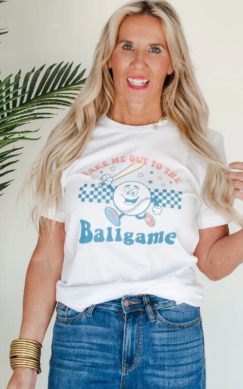 Classic Take Me Out to the Ballgame Graphic T-shirt Dapper Women's 1920S Dapper Women's 1920S Classic Take Me Out to the Ballgame Graphic T-shirt Dapper Women's 1920S Dapper Women's 1920S