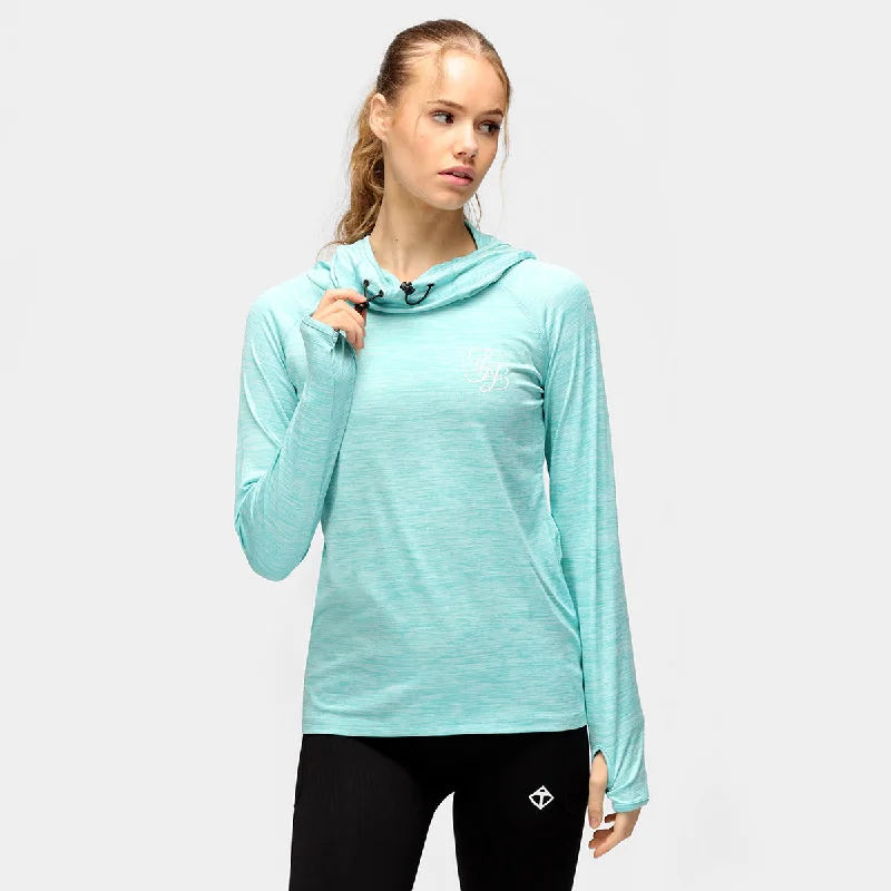 TKB Ocean Blue Cowl Neck Hoodie Casual Women's Japanese  Casual Women's Japanese 