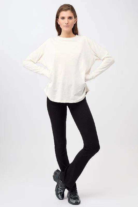 Active Longsleeve (White), GOTS Trendy Women's Oversized Trendy Women's Oversized